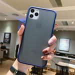 For iPhone 11 Pro Shockproof Solid Color Border Protective Case(Blue)