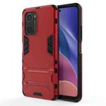 For Xiaomi Redmi K40 / K40 Pro Shockproof Protective Case with Holder(Red)