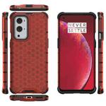 For  OnePlus 9 Pro Shockproof Honeycomb PC + TPU Case(Red)