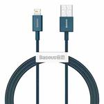 Baseus Superior Series CALYS-A03 2.4A USB to 8 Pin Interface Fast Charging Data Cable, Cable Length:1m(Blue)