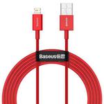 Baseus Superior Series CALYS-A09 2.4A USB to 8 Pin Interface Fast Charging Data Cable, Cable Length:1m(Red)