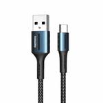 Remax RC-003a 2.4A Type-C / USB-C Barrett Series Charging Data Cable, Length: 1m(Black)