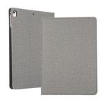 For iPad 10.2 2021 / 2020 / 2019 Voltage Craft Cloth TPU Protective Case with Holder(Grey)