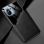 For Xiaomi Mi 11 All-inclusive Leather + Organic Glass Protective Case with Metal Iron Sheet(Black)