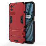 For OPPO Realme V11 5G Shockproof Protective Case with Holder(Red)