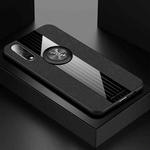 For Vivo IQOO Neo XINLI Stitching Cloth Texture Shockproof TPU Protective Case with Ring Holder(Black)