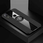 For Vivo V11i / Z3i XINLI Stitching Cloth Texture Shockproof TPU Protective Case with Ring Holder(Black)