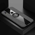 For Vivo V11i / Z3i XINLI Stitching Cloth Texture Shockproof TPU Protective Case with Ring Holder(Gray)