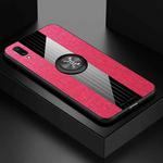 For Vivo X21 XINLI Stitching Cloth Texture Shockproof TPU Protective Case with Ring Holder(Red)