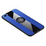 For Vivo Y83 XINLI Stitching Cloth Texture Shockproof TPU Protective Case with Ring Holder(Blue)