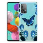 For Samsung Galaxy A32 4G Shockproof Painted Transparent TPU Protective Case(Dream Butterfly)