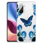 For Xiaomi Redmi K40 Pro Max Shockproof Painted Transparent TPU Protective Case(Dream Butterfly)