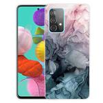 For Samsung Galaxy A32 4G Frosted Fashion Marble Shockproof  TPU Protective Case(Abstract Light Pink)