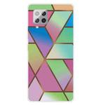 For Samsung Galaxy F62 / M62 Frosted Fashion Marble Shockproof  TPU Protective Case(Rhombus Gradient)