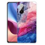 For Xiaomi Redmi K40 / K40 Pro Frosted Fashion Marble Shockproof  TPU Protective Case(Abstract Red)