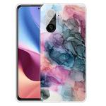 For Xiaomi Redmi K40 / K40 Pro Frosted Fashion Marble Shockproof  TPU Protective Case(Abstract Multicolor)