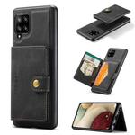 For Samsung Galaxy A12 5G JEEHOOD Retro Magnetic Detachable Protective Case with Wallet & Card Slot & Holder(Black)