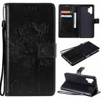 For Samsung Galaxy A32 5G Tree & Cat Pattern Pressed Printing Horizontal Flip PU Leather Case with Holder & Card Slots & Wallet & Lanyard(Black)