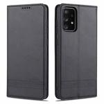 For Samsung Galaxy A52 5G / 4G AZNS Magnetic Calf Texture Horizontal Flip Leather Case with Card Slots & Holder & Wallet(Black)