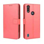 For Motorola Moto E6s (2020) Retro Crazy Horse Texture Horizontal Flip Leather Case with Holder & Card Slots & Lanyard(Red)