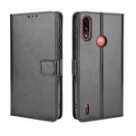 For Motorola Moto E7 Power Retro Crazy Horse Texture Horizontal Flip Leather Case with Holder & Card Slots & Lanyard(Black)