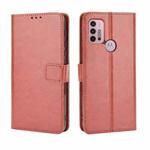 For Motorola Moto G30 Retro Crazy Horse Texture Horizontal Flip Leather Case with Holder & Card Slots & Lanyard(Brown)