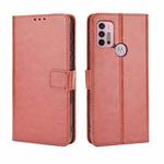 For Motorola Moto G10 Retro Crazy Horse Texture Horizontal Flip Leather Case with Holder & Card Slots & Lanyard(Brown)