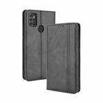 For ZTE Blade A7s 2020 Magnetic Buckle Retro Crazy Horse Texture Horizontal Flip Leather Case with Holder & Card Slots & Photo Frame(Black)