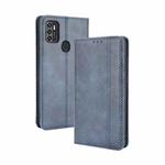 For ZTE Blade A7s 2020 Magnetic Buckle Retro Crazy Horse Texture Horizontal Flip Leather Case with Holder & Card Slots & Photo Frame(Blue)