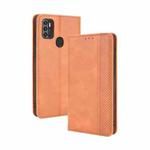 For ZTE Blade A7s 2020 Magnetic Buckle Retro Crazy Horse Texture Horizontal Flip Leather Case with Holder & Card Slots & Photo Frame(Brown)