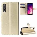 For Rakuten Hand Retro Crazy Horse Texture Horizontal Flip Leather Case with Holder & Card Slots & Lanyard(Gold)