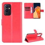 For OnePlus 9 Pro Retro Crazy Horse Texture Horizontal Flip Leather Case with Holder & Card Slots & Lanyard(Red)