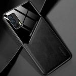 For OPPO Realme V15 All-inclusive Leather + Organic Glass Protective Case with Metal Iron Sheet(Black)