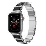 XingYao Series Two-tone Steel Watch Band For Apple Watch Series 8&7 41mm / SE 2&6&SE&5&4 40mm / 3&2&1 38mm(Silver+Black)
