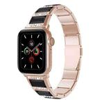 XingYao Series Two-tone Steel Watch Band For Apple Watch Ultra 49mm / Series 8&7 45mm / SE 2&6&SE&5&4 44mm / 3&2&1 42mm(Gold+Black)