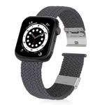Braided + Stainless Steel Watch Band For Apple Watch Series 7 41mm / 6 & SE & 5 & 4 40mm / 3 & 2 & 1 38mm(Gray)