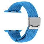 Braided + Stainless Steel Watch Band For Apple Watch Series 7 41mm / 6 & SE & 5 & 4 40mm / 3 & 2 & 1 38mm(Blue)