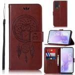 For vivo X51 5G Wind Chime Owl Embossing Pattern Horizontal Flip Leather Case with Holder & Card Slots & Wallet(Brown)