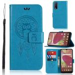 For vivo Y11s Wind Chime Owl Embossing Pattern Horizontal Flip Leather Case with Holder & Card Slots & Wallet(Blue)