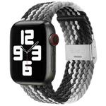 Braided + Stainless Steel Watch Band For Apple Watch Ultra 49mm&Watch Ultra 2 49mm / Series 9&8&7 45mm / SE 3&SE 2&6&SE&5&4 44mm / 3&2&1 42mm(Black Color)