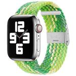 Braided + Stainless Steel Watch Band For Apple Watch Ultra 49mm&Watch Ultra 2 49mm / Series 9&8&7 45mm / SE 3&SE 2&6&SE&5&4 44mm / 3&2&1 42mm(Lime Color)
