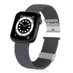 Braided + Stainless Steel Watch Band For Apple Watch Series 7 45mm / 6 & SE & 5 & 4 44mm / 3 & 2 & 1 42mm(Gray)
