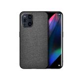 For OPPO Find X3 Shockproof Splicing PU + Cloth Protective Case(Black)