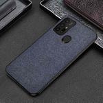 For Motorola Moto G30 Shockproof Splicing PU + Cloth Protective Case(Dark Blue)