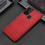 For Motorola Moto G30 Shockproof Splicing PU + Cloth Protective Case(Red)