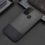 For Motorola Moto G30 Shockproof Splicing PU + Cloth Protective Case(Stitching Black)