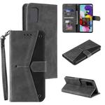 For Samsung Galaxy A52 5G / 4G Stitching Calf Texture Horizontal Flip Leather Case with Holder & Card Slots & Wallet(Grey)