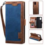 For Samsung Galaxy A52 5G / 4G Retro Splicing Horizontal Flip Leather Case with Card Slots & Holder & Wallet(Blue)