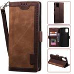 For Samsung Galaxy A52 5G / 4G Retro Splicing Horizontal Flip Leather Case with Card Slots & Holder & Wallet(Brown)