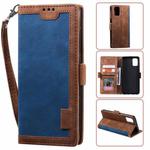 For Samsung Galaxy A72 5G / 4G Retro Splicing Horizontal Flip Leather Case with Card Slots & Holder & Wallet(Blue)